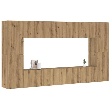 Ensemble de meuble TV mural 8 pcs chêne artisanal 