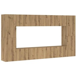 Ensemble de meuble TV mural 8 pcs chêne artisanal 