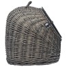 Cage de transport pour chats Gris 60x45x45 cm Saule naturel 