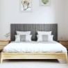 Tête de lit murale Gris 166x3x60 cm Bois massif de pin 