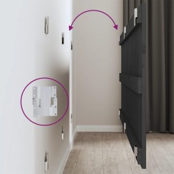 Tête de lit murale Gris 166x3x60 cm Bois massif de pin 