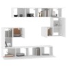 Meuble TV mural Blanc Bois d'ingénierie 