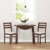 Chaises à manger coussins 2 pcs marron bois massif caoutchouc 