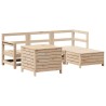 Salon de jardin 5 pcs bois de pin massif 