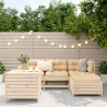 Salon de jardin 5 pcs bois de pin massif 