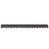 Jardinière avec piquets marron 362,5x42,5x28,5 cm PP 