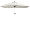 Parasol d'extérieur et mât avec aluminium 270 cm Blanc sable 