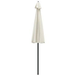 Parasol d'extérieur et mât avec aluminium 270 cm Blanc sable 