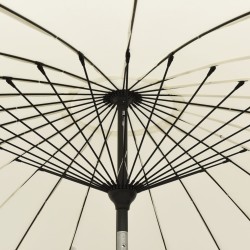 Parasol d'extérieur et mât avec aluminium 270 cm Blanc sable 