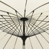 Parasol d'extérieur et mât avec aluminium 270 cm Blanc sable 