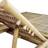 Chaise longue pour 2 personnes avec coussins Bambou 