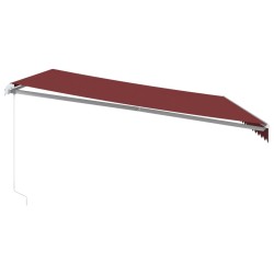 Auvent manuel rétractable bordeaux 450x350 cm 