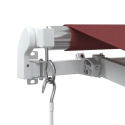 Auvent manuel rétractable bordeaux 450x350 cm 