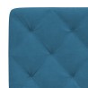 Lit avec matelas bleu 140x200 cm velours 