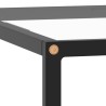 Table basse Noir avec verre trempé 80x80x35 cm 