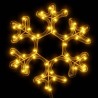 Figure de flocon de neige de Noël et 48 LED Blanc chaud 27x27cm 