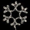Figure de flocon de neige de Noël et 48 LED Blanc chaud 27x27cm 