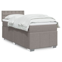 Sommier à lattes de lit avec matelas Taupe 90x190 cm Tissu 