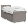 Sommier à lattes de lit avec matelas Taupe 90x190 cm Tissu 