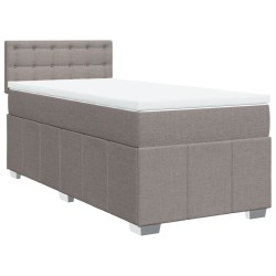 Sommier à lattes de lit avec matelas Taupe 90x190 cm Tissu 