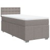 Sommier à lattes de lit avec matelas Taupe 90x190 cm Tissu 
