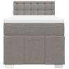 Sommier à lattes de lit avec matelas Taupe 90x190 cm Tissu 