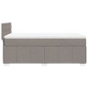 Sommier à lattes de lit avec matelas Taupe 90x190 cm Tissu 