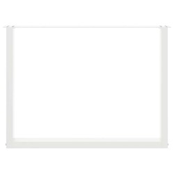 Pieds de table à manger en U 2 pièces Blanc 100 x (72-73) cm Acier 