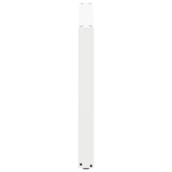 Pieds de table à manger en U 2 pièces Blanc 100 x (72-73) cm Acier 