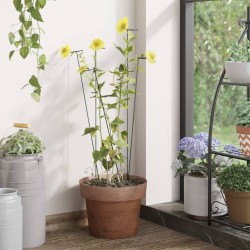 Piquets pour plantes de jardin 20 pcs vert foncé 61 cm acier 