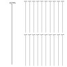 Piquets pour plantes de jardin 20 pcs vert foncé 61 cm acier 