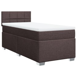Sommier à lattes de lit avec matelas Marron foncé 90x190 cm 