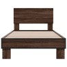 Cadre de lit sans matelas chêne marron 75x190 cm 