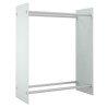 Portant de bois de chauffage Blanc 80x35x100 cm Verre trempé 