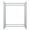 Portant de bois de chauffage Blanc 80x35x100 cm Verre trempé 