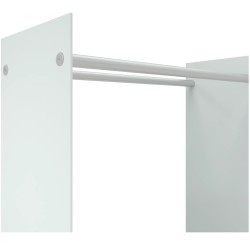 Portant de bois de chauffage Blanc 80x35x100 cm Verre trempé 