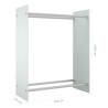Portant de bois de chauffage Blanc 80x35x100 cm Verre trempé 