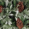 Sapin de Noël avec pommes de pin Vert et blanc 150 cm PVC et PE 