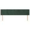Tête de lit avec oreilles Vert foncé 183x16x78/88 cm Velours 