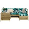 Salon de jardin 5 pcs bois de pin imprégné 