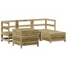 Salon de jardin 5 pcs bois de pin imprégné 