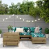 Salon de jardin 5 pcs bois de pin imprégné 