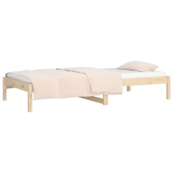 Lit de jour sans matelas 80x200 cm bois de pin massif 