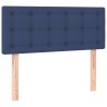 Sommier à lattes de lit avec matelas Bleu 90x200 cm Tissu 