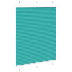 Store plissé vert pétrole 110x100cm largeur du tissu 109,4cm 