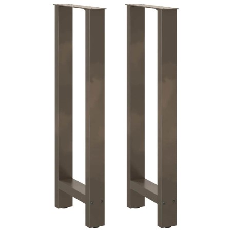 Pieds de table de bar en acier naturel 2 pièces 50 x (100-101) cm Acier 
