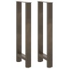 Pieds de table de bar en acier naturel 2 pièces 50 x (100-101) cm Acier 
