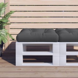 Coussin de palette noir 50x50x12 cm tissu 