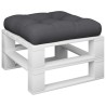Coussin de palette noir 50x50x12 cm tissu 