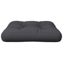 Coussin de palette noir 50x50x12 cm tissu 
